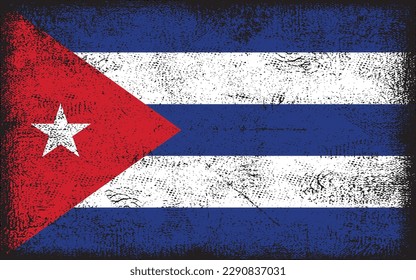 	
Cuba Flag Distressed Grunge Vintage Retro. Isolated on White Background	
