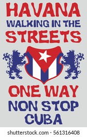 Cuba flag graphic design vector art