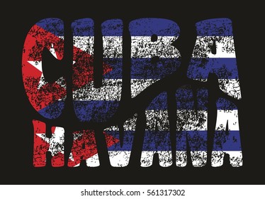 Cuba flag graphic design vector art