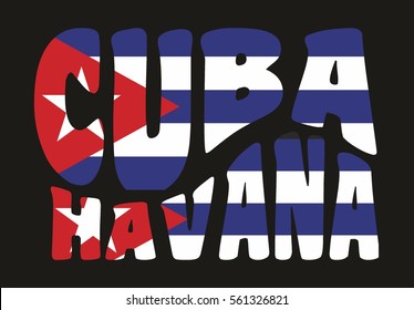 Cuba flag graphic design vector art