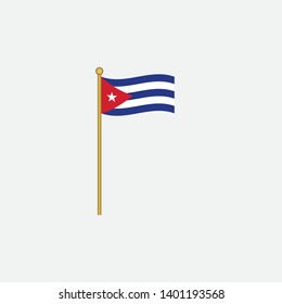 Cuba flag graphic element Illustration template 