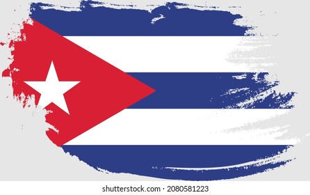Cuba flag in grunge style