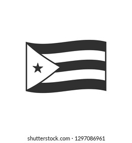 Cuba Flag Icon Black Outline Flat Stock Vector (Royalty Free ...