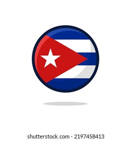 Cuba Flag Icon. Cuba Flag flat style isolated on a white background - stock vector.