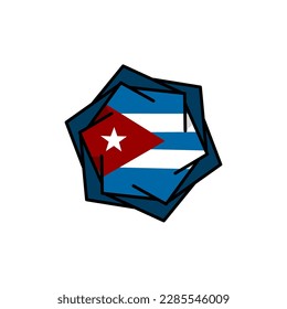 cuba flag icon, illustration of national flag design with elegance concept