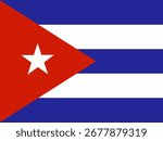 Cuba flag icon. Cuba national flag. Vector illustration.