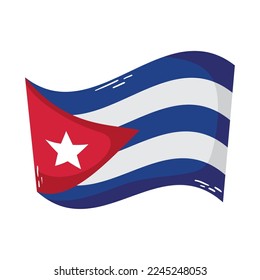 cuba flag icon on white background