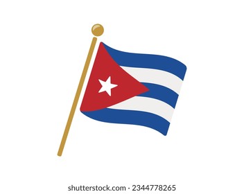 Cuba flag icon vector illustration