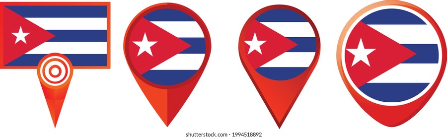 Cuba flag icon . web icon set . icons collection. Simple vector illustration.