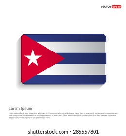 Cuba flag isolated on white background - vector illustration