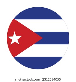 Cuba flag. lag of Cuba in design shape