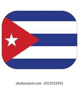 Cuba flag. lag of Cuba in design shape