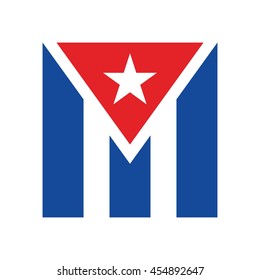 cuba flag logo vector.