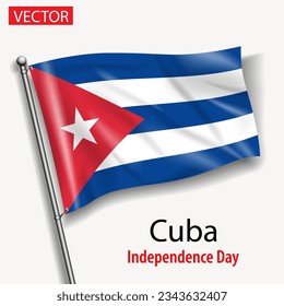 Cuba flag national independence day vector flags in America 