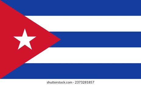 Cuba Flag. National Cuba flag waving. Flag of Cuba. Flag of Cuba Vector graphics