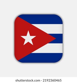 Cuba flag, official colors. Vector illustration.