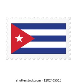 Cuba flag on white background vector image