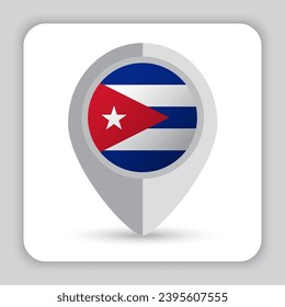 Cuba Flag Pin Map Icon