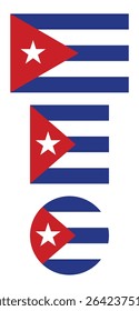 
Cuba flag PNG vector. Cuba square and round icon isolated on transparent PNG background. Cuba flag icon.

