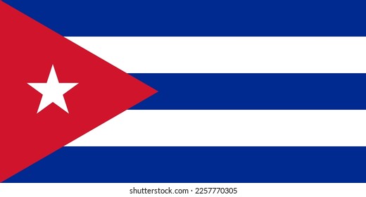 Cuba flag simple illustration for independence day or election