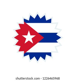 Cuba flag. Cuba star flag.