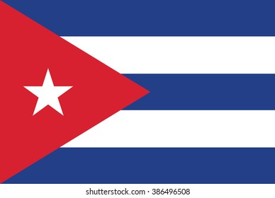 cuba flag . vector