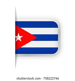 Cuba Flag Vector Bookmark Icon - Illustration