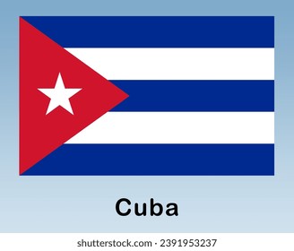 Cuba, cuba flag vector design