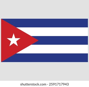 Cuba Flag Vector Design ,Cuba Country Flag