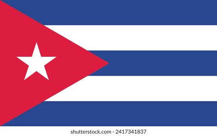 Cuba Flag Vectordesign Stock Illustration