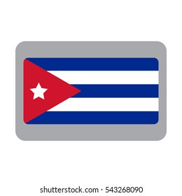 Cuba flag vector icon