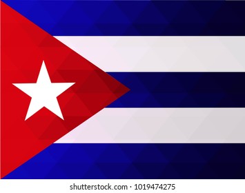 Cuba Flag vector illustration. Cuba Flag. National Flag of Cuba.