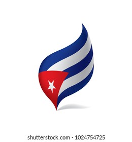 Cuba flag, vector illustration on a white background