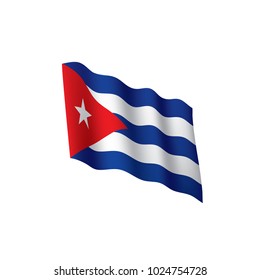 Cuba flag, vector illustration on a white background