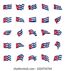 Cuba flag, vector illustration on a white background