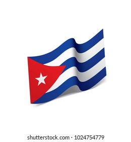 Cuba flag, vector illustration on a white background