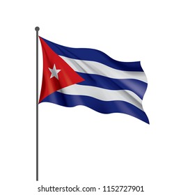 Cuba flag, vector illustration on a white background