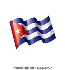 Cuba flag, vector illustration on a white background