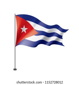 Cuba flag, vector illustration on a white background