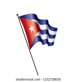 Cuba flag, vector illustration on a white background