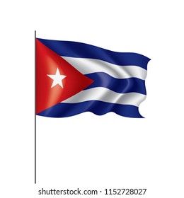 Cuba flag, vector illustration on a white background