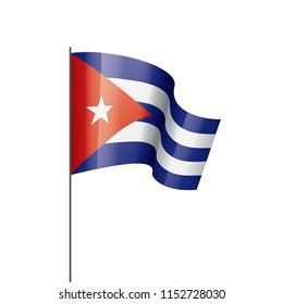 Cuba flag, vector illustration on a white background