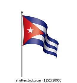 Cuba flag, vector illustration on a white background