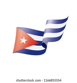Cuba flag, vector illustration on a white background