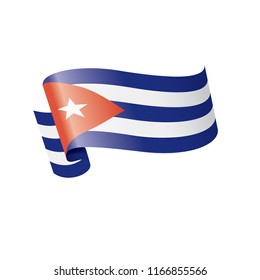 Cuba flag, vector illustration on a white background