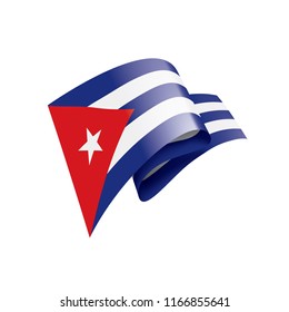 Cuba flag, vector illustration on a white background