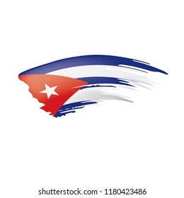 Cuba flag, vector illustration on a white background.