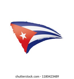 Cuba flag, vector illustration on a white background.