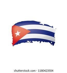 Cuba flag, vector illustration on a white background.