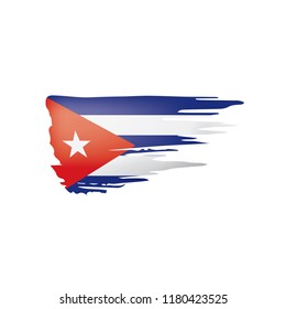 Cuba flag, vector illustration on a white background.